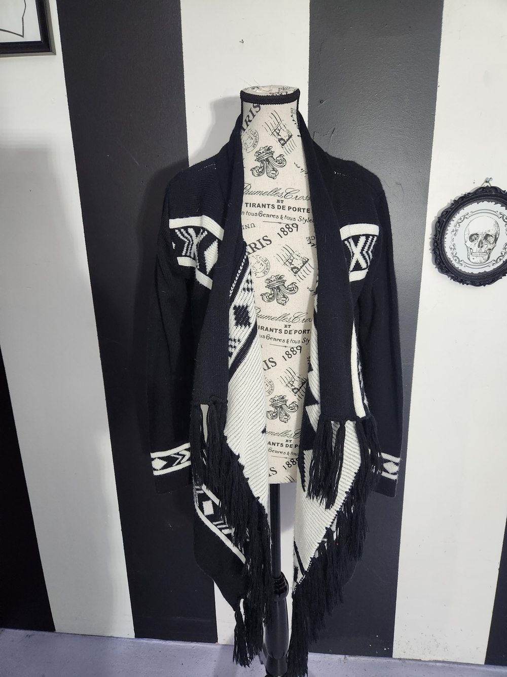 Fringe Open-Front Women's Cardigan